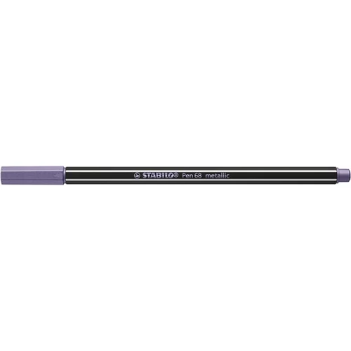 Filctoll, 1,4 mm, STABILO "Pen 68 metallic", metál lila