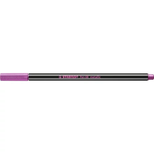 Filctoll, 1,4 mm, STABILO "Pen 68 metallic", metál rózsaszín