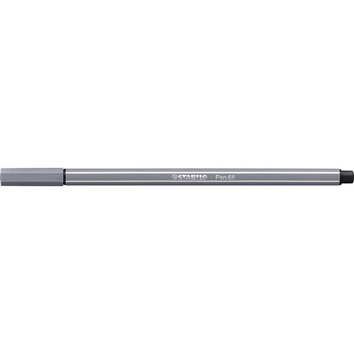 Filctoll, 1 mm, STABILO "Pen 68", sötét szürke