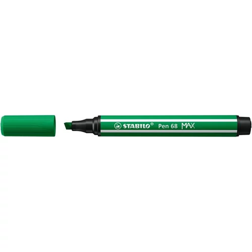 Filctoll, 1-5 mm, vágott hegy, STABILO "Pen 68 MAX", zöld