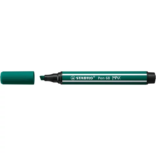 Filctoll, 1-5 mm, vágott hegy, STABILO "Pen 68 MAX", türkizzöld