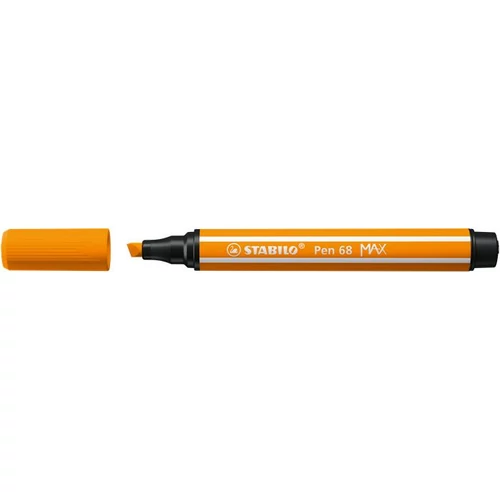 Filctoll, 1-5 mm, vágott hegy, STABILO "Pen 68 MAX", narancssárga