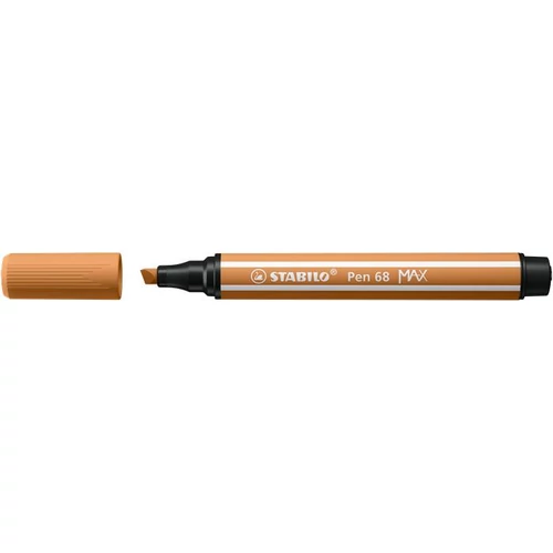 Filctoll, 1-5 mm, vágott hegy, STABILO "Pen 68 MAX", sötét okker