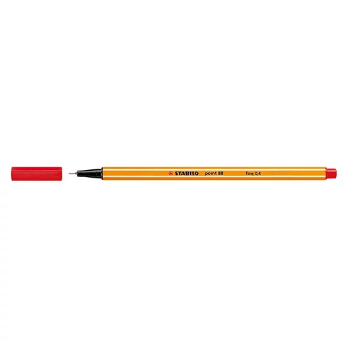 Tűfilc, 0,4 mm, STABILO "Point 88", piros