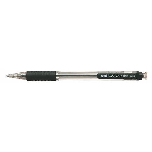 Golyóstoll, 0,4 mm, nyomógombos, UNI "SN-101 Laknock Fine", fekete