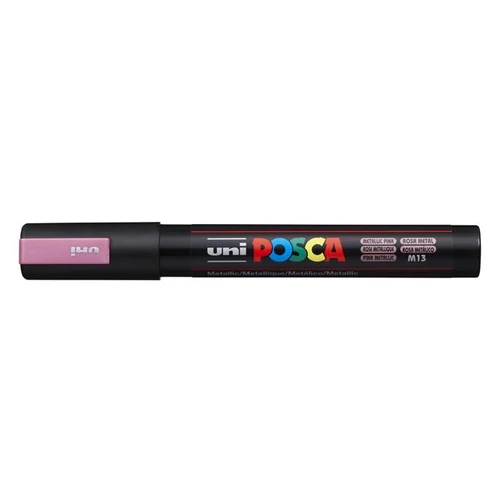 Dekormarker, 1,8-2,5 mm, UNI "Posca PC-5M", metálrózsaszín