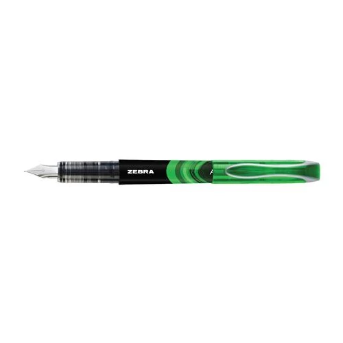 Töltőtoll, 0,6 mm, ZEBRA "Fountain pen", zöld