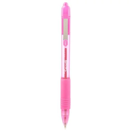 Golyóstoll, 0,27 mm, nyomógombos, ZEBRA "Z-Grip Smooth", rózsaszín