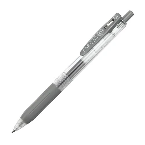 Zseléstoll, 0,33 mm, nyomógombos, ZEBRA "Sarasa Clip", szürke