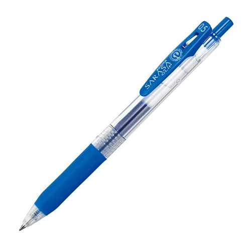 Zseléstoll, 0,33 mm, nyomógombos, ZEBRA "Sarasa Clip", kobalt kék