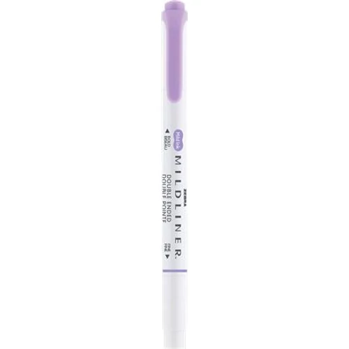 Szövegkiemelő, 1,0 / 3,5 mm, kétvégű ZEBRA "Mildliner Cool & Refined" lila