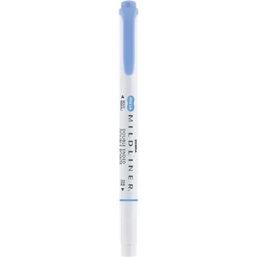 Szövegkiemelő, 1,0 / 3,5 mm, kétvégű ZEBRA "Mildliner Cool & Refined" kék