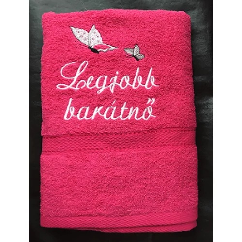 Törölköző - Legjobb barátnő pink pillangó