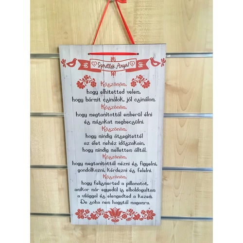 Dísztábla - Szeretlek anya