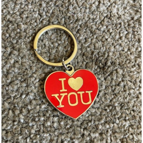 Kulcstartó - I love you-szív alakú-piros - Szerelmes ajándékok - Valentin napi ajándékok