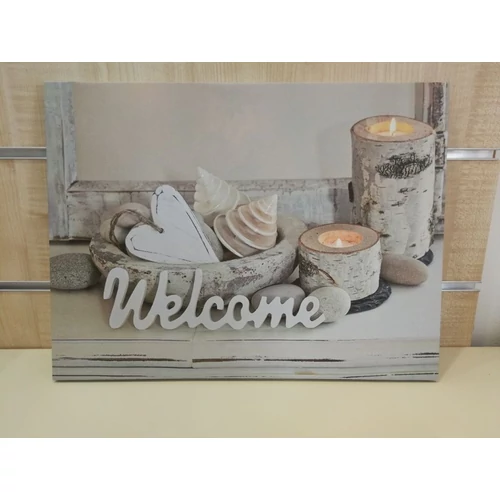 Világító falikép-Welcome