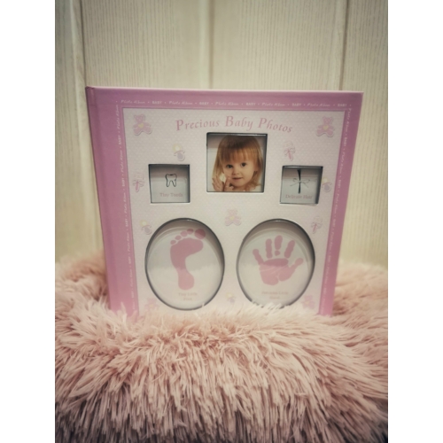 Fotóalbum - Babás ablakos rózsaszín- Ajándék babáknak - Ajándék ötlet babalátogatóba