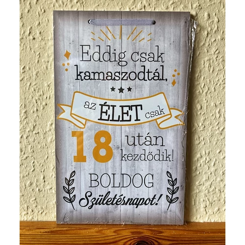 Dísztábla kicsi - Eddig csak kamaszodtál 18 - Ajándék születésnapra