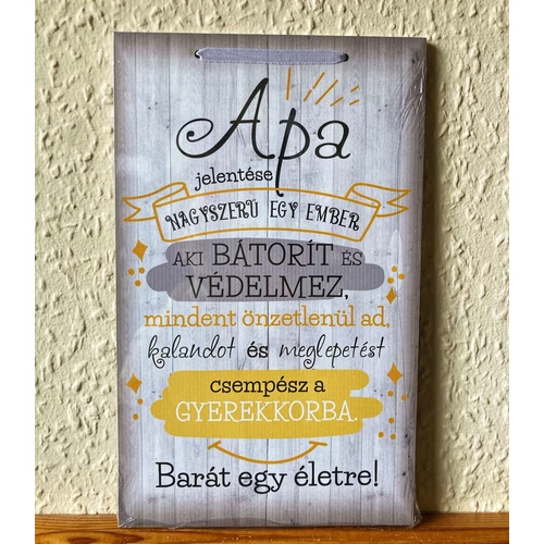 Dísztábla kicsi - Apa jelentése