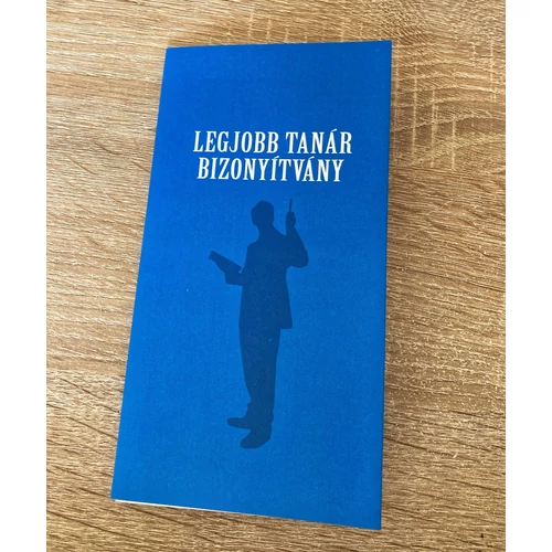 Bizonyítvány - Legjobb tanár- Ajándék ötlet tanárnak