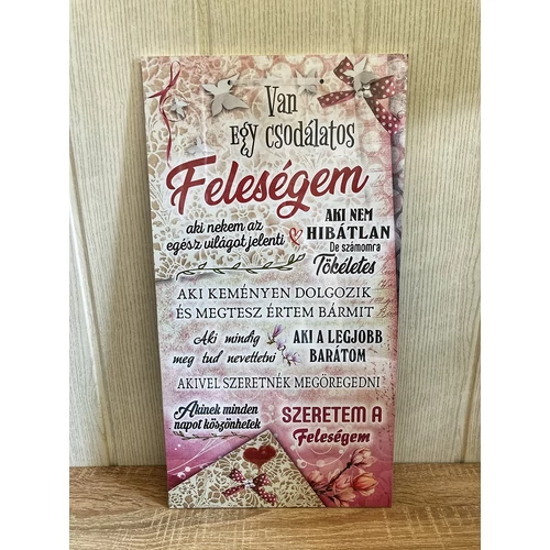 Dísztábla - Csodálatos feleségem