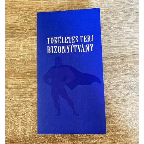 Bizonyítvány - Tökéletes férj - Évfordulós ajándékok - Szerelmes ajándék