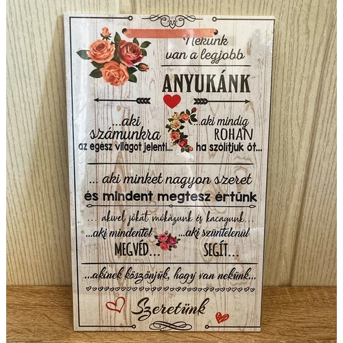 Dísztábla kicsi - Nekünk van a legjobb Anyukánk