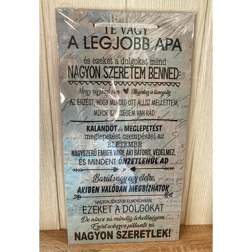 Dísztábla - Te vagy a legjobb Apa