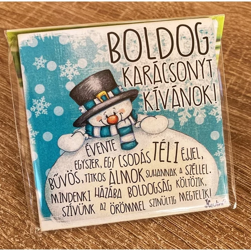 Hűtőmágnes -Hóember évente