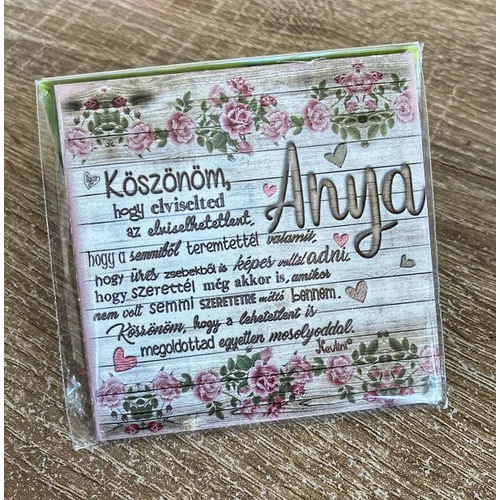 Hűtőmágnes-Anya Köszönöm