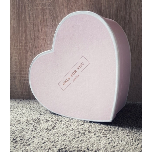 Díszdoboz szív 18cm rózsaszín - szerelmes ajándék