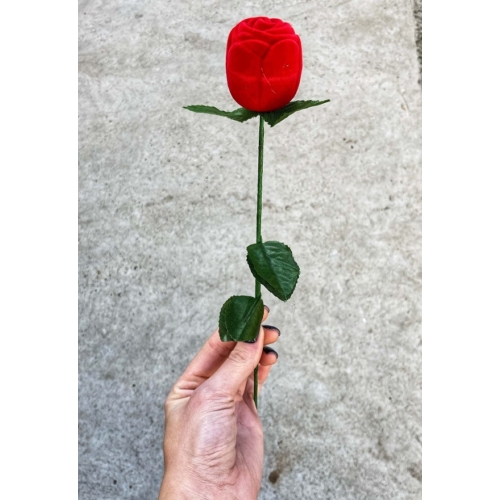 Ékszertartó rózsa gyűrűvel - Szerelmes ajándék - Valentin napi ajándék