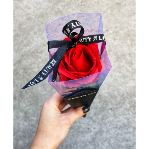 Szappan-Rózsaszál Fekete Dobozban-Piros - Szerelmes Ajándék - Valentin napi ajándék