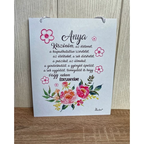 Dekor Falikép - Anya köszönöm az életemet