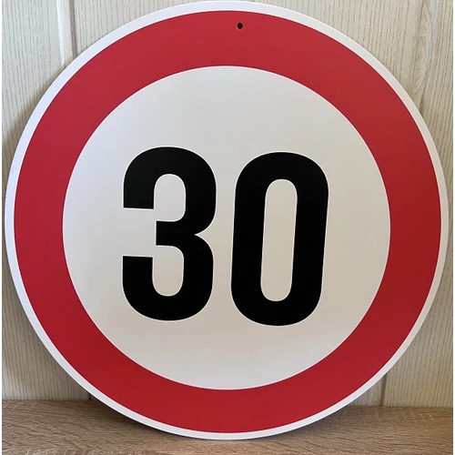 Sebességkorlátozó tábla 30-as