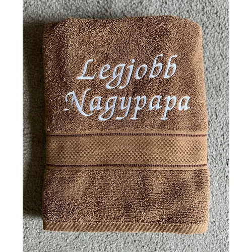 Törölköző-Legjobb nagypapa sötétbarna