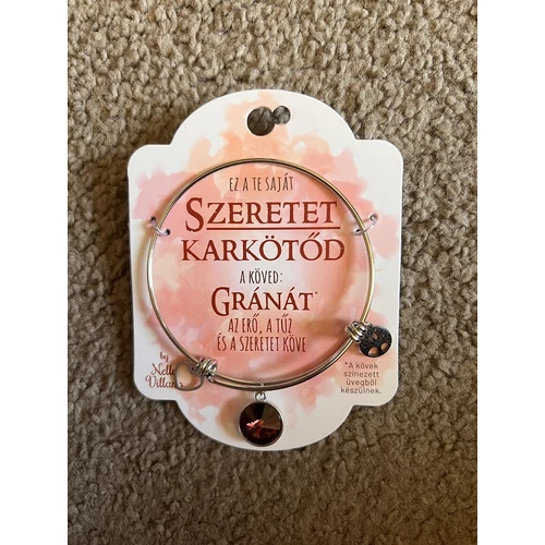 Színes köves karkötő - Gránát