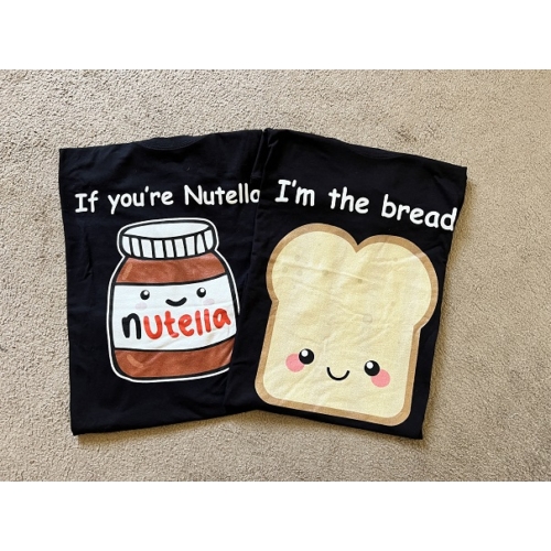 Páros póló - Nutella - I am Bread felirattal - Ajándék ötlet Pároknak
