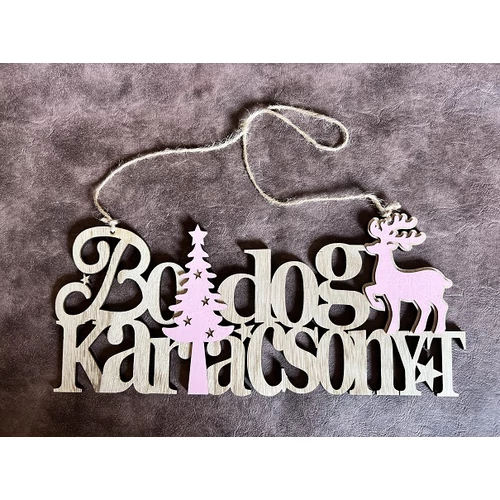 Ajtódísz - Boldog Karácsonyt felirattal 2