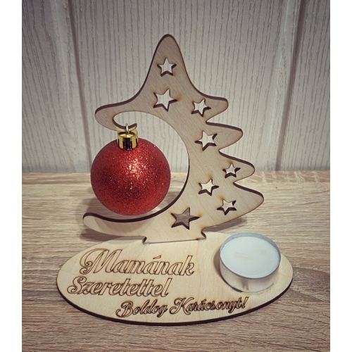 Karácsonyi asztali dekoráció - Mamának  szeretettel -  Boldog Karácsonyt - Ajándék karácsonyra