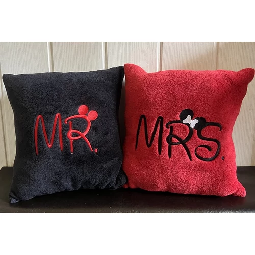 Hímzett - Mr. és Mrs. páros párna