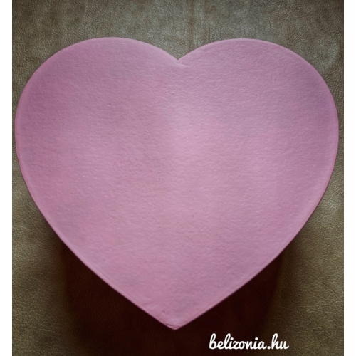 Díszdoboz szív 23cm rózsaszín - szerelmes ajándék