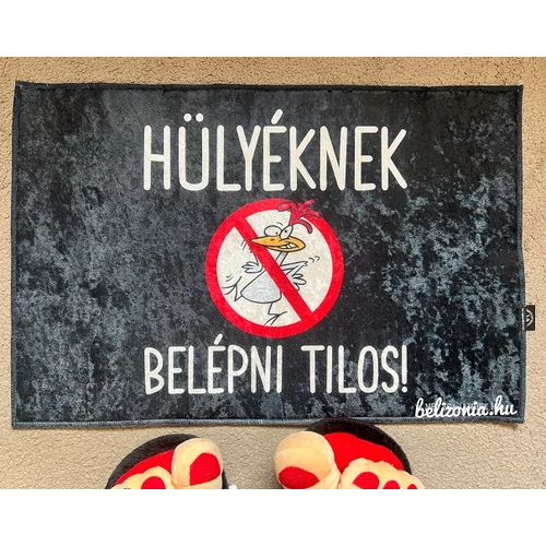 Lábtörlő - Hülyéknek belépni Tilos!- Vicces Ajándék