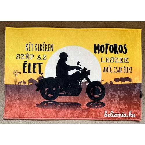 Lábtörlő - Két keréken szép az élet - Motoros ajándék - Vicces lábtörlő