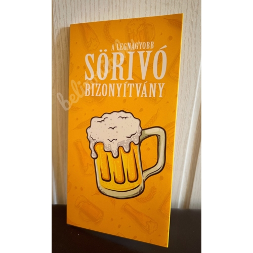 Bizonyítvány - Sörivó- Vicces ajándék - Ajándék sörkedvelőknek