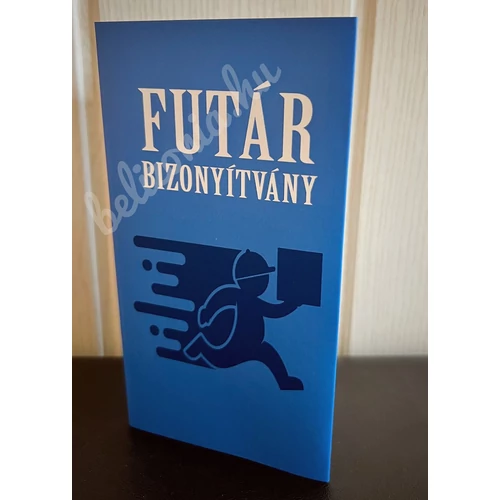 Bizonyítvány - Futár- Vicces ajándék - Ajándék futárnak