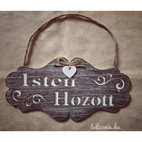 Ajtódísz Isten hozott felirattal nagy