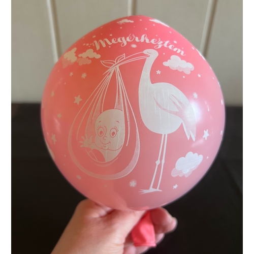 Lufi csomag Megérkeztem Rózsaszín - fehér színben - Ajándék ötlet babalátogatóba