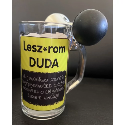 Dudás söröskorsó  - Leszarom duda  - Vicces ajándék férfiaknak