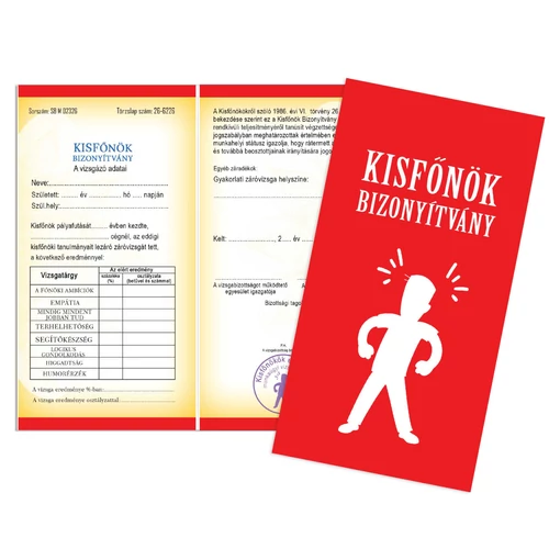 Bizonyítvány - Kisfőnök